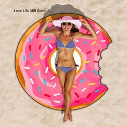 Towel Donut Irregular Beach Bath Towels Summer Large Cartoon Thick Microfiber Fabric Size Swimming Travel Sport Adult Kids