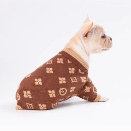 Fashion Brands Dog Apparel Designer Dog Clothes Winter Pet Sweater Puppy Cat Sweatshirt Pullover Clothing for Small Dogs Knitted Turtleneck Pets Coats