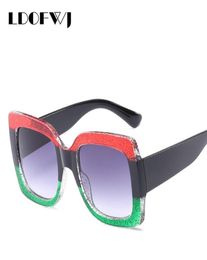 LDOFWJ Catwalk Women Square Sunglasses Oversize Unique Clear Female Sun glasses Eyeglasses Big 2018 Brand UV4009370340