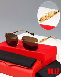 2021Classic Fashion Square Sunglasses Men Women Exquisite Cheetah Logo Optical Eyeglasses Small Leopard Silver Gold Metal Frames U7904548