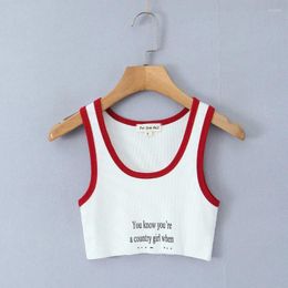 Women's Tanks Y2k Summer Sexy Backless Corset Crop Top Women White Letter Tank Slim Camis Tops Streetwear Cute Fashion Clothes