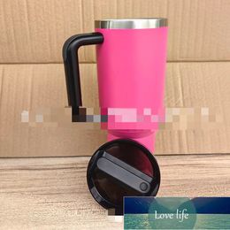 Wholesale Top New 40Oz Contrast Color Handle Car Cup Stainless Steel 304 Vacuum Cups with Straw Car Cooling Ice Heater