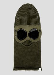 Goggle Balaclava Extra Fine Merino Wool Beanie Knit Hat Men Cap Outdoor Windbreak Hood Retains Heat Skull Caps Black Army Green7661537