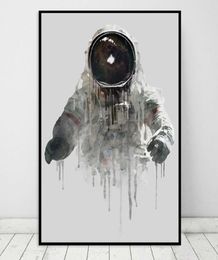 Modern Abstract Ink Astronaut Posters and Prints Canvas Paintings Wall Art Pictures for Living Room Home Decoration Cuadros No Fr7536735