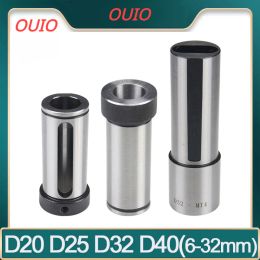OUIO D20 D25 D32 D40 6mm-32mm Mechanical lathe Guide sleeves Seismic sleeves turning tools Auxiliary tool Taper shank