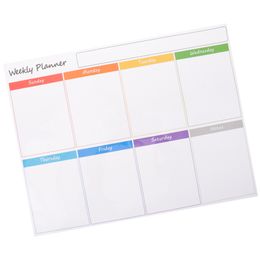 Weekly Planner Fridge Magnets Family Calendar Dry Erase Board Whiteboard Magnetic for Chalkboard Household Refrigerator