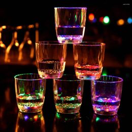 Party Decoration Creative LED Light Flashing Cups Smart Liquid Active Plastic Cup Wedding Decorate Champagne Beer Drinkware For Bars