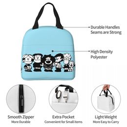 Mafalda And Friends Insulated Lunch Bag Large Quino Comics Meal Container Thermal Bag Lunch Box Tote College Outdoor Men Women