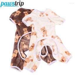 Dog Apparel Plush Pet Jumpsuit Winter Clothes For Small Medium Dogs Warm Puppy Chihuahua Poodle Pullover Supplies