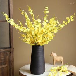 Decorative Flowers Home Art Decor Butterfly Orchid Yellow Pink White 90cm Wedding Ceremony Events Party Favor Artificial Branch 20 Pieces