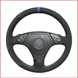 Black Suede Hand Sew Comfortable Soft Steering Wheel Cover for BMW E36 19962000 E46 19982000 Z3 E367 199519995271695