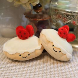 Creative 4-inch strawberry cake 10CM doll plush toy keychain pendant couple doll small gift holiday gift