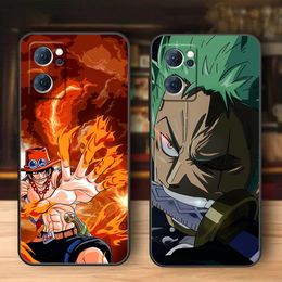 Japanese Anime One-P-Piece Phone Funda Coque Case For OPPO Realme X50 X7 XT X 10 9 9I 8 8I 7 6 5 Pro Plus Case Capa Shell Cover