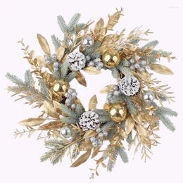 Decorative Flowers Cordless Home Decoration Christmas Wreath Front Door Holiday Wall Window Hanging Indoor Outdoor Decor