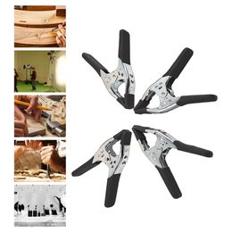 4pcs 6Inch Spring Clamp A-Shaped Metal Clamps Soft Plastic Tips Grip Craft Clips Heavy Duty Woodworking Fixing Clip