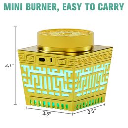 Incense Holder Muslim Rechargeable USB quran speaker Electric Portable Incense Burner Bakhoor Arabic night light