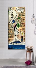 Alec Monopolies Parachute Throw Money Richie On Yacht Street Art Graffiti Canvas Painting Poster Prints Picture For Living Room Po6713821