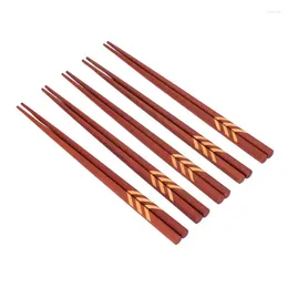 Chopsticks Wooden Reusable Lightweight Cooking Red Sandalwood With Storage Box For Home