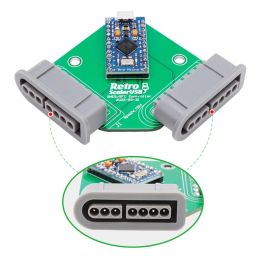 Adapter Game Controllers to USB Adapter Plate/Arduino Pro Micro Development Board For SEGA MD/CD32/NES/SNES/PCE H8WD