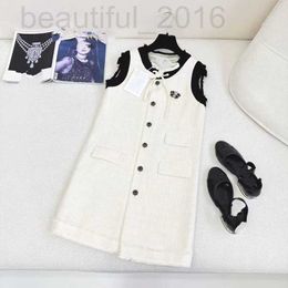 Basic & Casual Dresses designer South Oil Direct 24 Spring/Summer Small Fragrance Style Sleeveless Dress with Western Contrast Fringe 3D Bow Top 6MYQ