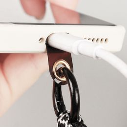 1/5Pcs Phone Strap Replacement Plastic Card with Metal Ring To Hook Cord Universal Pendant Transparent Clip for iPhone Xiaomi
