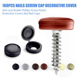 100Pcs Nails Screw Cap Decorative Cover Anti-rust Buckle Plastic Decor Covers Car Caps Nail Protective Parts Screw Nut Phil I5N9