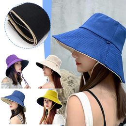 Wide Brim Hats Sun Protection Hat Women Visor Foldable Traveling Hiking Summer 50 Cap Fishing UPF Spring T7N8