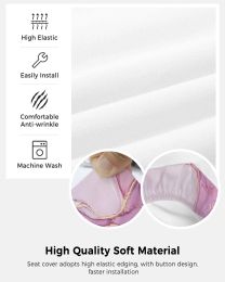 Marble Gradient Pink Elastic Armchair Computer Chair Cover Stretch Removable Office Chair Slipcover Split Seat Covers