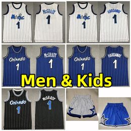 Men Youth Kids Retro Basketball Jerseys Tracy McGrady Anfernee Hardaway Hardwood Vintage Classics jersey Breathable mesh adult children