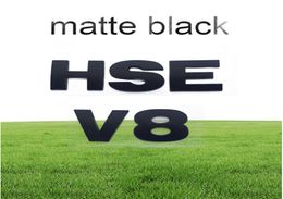 Letters Emblem V8 HSE Badge for Discovery 3 4 Freelander 2 Car Styling Tail Trunk Sticker glossy Black Silver Grey4576204