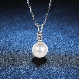 Neckace Acqua dolce Pearl Mo Sangshi Sterling Sier Necklace Female Clavicle Chain Pendant Valentines Day Gift Mo Sangshi Collana