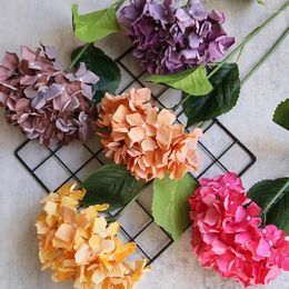 Decorative Flowers Single Head Embroidered Ball Flower Wedding Hall Street Guide Arrangement Bridal Bouquet Home Decoratio Artificial