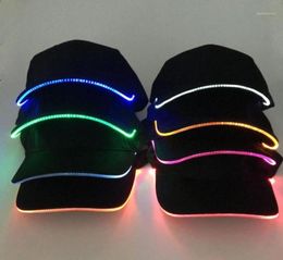 Ball Caps Fashion Unisex Solid Colour LED Luminous Baseball Hat Christmas Party Peaked Cap15143297