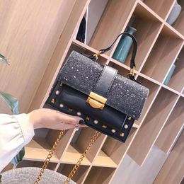 Shoulder Bags 2024 Fashion Sequin Ladies Bag Korean Version Of The Wild One-shoulder Messenger Handbag Fashionable Purses