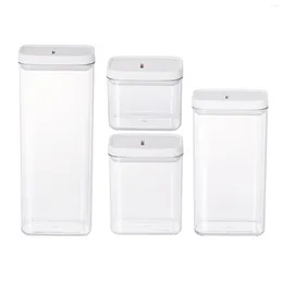 Storage Bottles Transparent Airtight Food Jars BPA-Free Plastic Kitchen Organiser