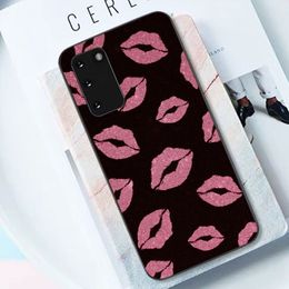 Sexy Girl red Lips Kiss Phone Case For Samsung S 9 10 20 21 22 23 30 23plus lite Ultra FE S10lite Fundas