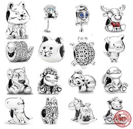 925 Silver Charm Beads Dangle Koala Bruno the Unicorn Rabbit Dog Cat Pig y Llama Beads Fit Charms Bracelet DIY Jewelry Accessories3431686