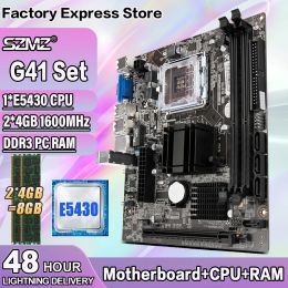 Motherboards G41 Motherboard kit with Xeon E5430 CPU and 8GB DDR3 RAM Intel G41 Chipset Desktop Motherboard Socket LGA 775 SATA2.0 VGA PCIE