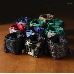 Storage Bags Fabric Bag Thickened Travelling Tea Set Organiser Tool Teaware Accessories Portable Handmade Teacup Cloth Pouch