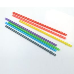 20pcs 23cm Long Hard Plastic PP Straws Reusable Drinking Straw with Ring for Tumblers with Cleaning Brush Individual Package
