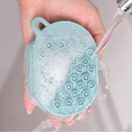 Silicone Body Scrubber Shower Exfoliating Scrub Bubble Bath Brush Massager Skin Cleaner Cleaning Pad Bathroom Accessories