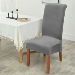 1 Pc Velvet Stretch Dining Chair Cover Elastic Super Soft High Back Universal Chair Covers for Living Room Wedding Hotel Decor