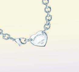 Heart Shaped Cross Key 925 Sterling Silver Necklace Bracelet Woman Jewellery Fashionable Simple Memorial Day Wedding Party Necklace7983356