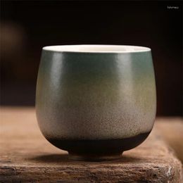 Cups Saucers Ceramic Kiln Change Tea Cup Handmade Porcelain Office Teacup Household Water Mug Simple Gradient Restaurant Drinkware