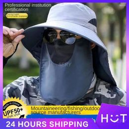 Berets Mens Fishing Hat With Windbreak Rope Practical Fisherman Sunscreen Mountaineering Sunshade Durable Cool