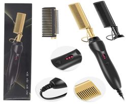 Hair Straightener Heating Comb Smooth Iron Straightening Brush Corrugation Curling Iron Hair Curler Comb MultiFunction Use314i3027654