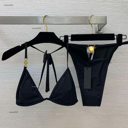 Brand Swimwear Women Bikini set Designer swimsuit two-piece Fashion LOGO Solid Colour hanging neck suspender underwear Swimsuits sexy bra vacation beach Apr 12