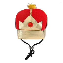 Dog Apparel Pet Costume Accessory Adorable King Crown Hat For Dogs Adjustable Size Soft Headwear Cosplay Cute Prop