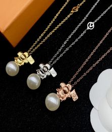 Necklace stud earrings And Bracelet Sets Doll necklace Designer letters Womens Charm Chains Link Bracelets Luxury Jewellery Letter N4312869