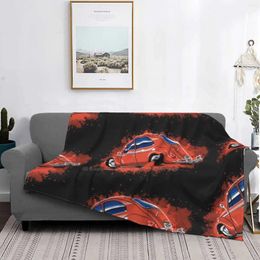 Blankets Punchbuggy Red Air Conditioning Soft Blanket Rroydesign Robthetownie Car Coupe Classic Beetle Bug German Motor Art